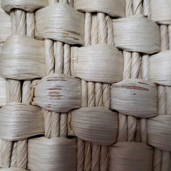 Brighton straw/brown leather structured purse - Picture 6 of 7